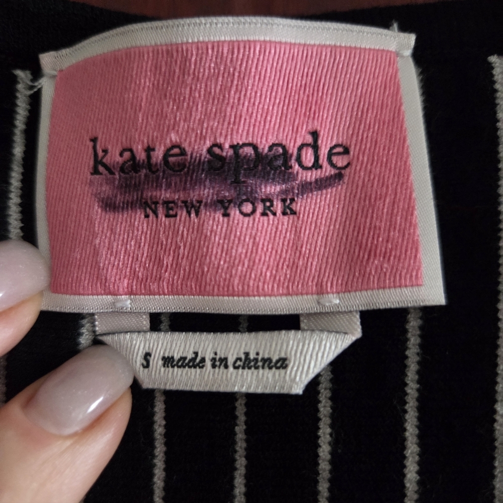 Kate Spade New York striped rib-knit sweater dress Sz S - Picture 6 of 8